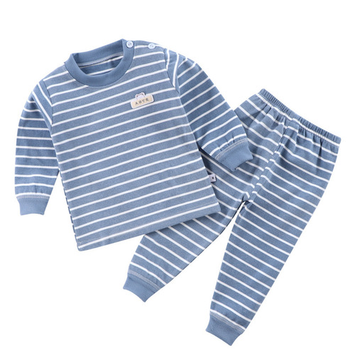  Spring and Autumn New German Velvet Suit Boys' Warm Pajamas Girls Home Clothes Baby Underwear Children's Clothes