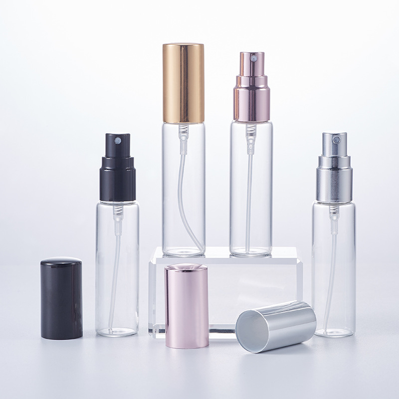 5ml-10mlスプレー分注ボトル ガラス香水瓶 携帯用サンプル包装材 透明ボトル 即納 空ボトル|undefined