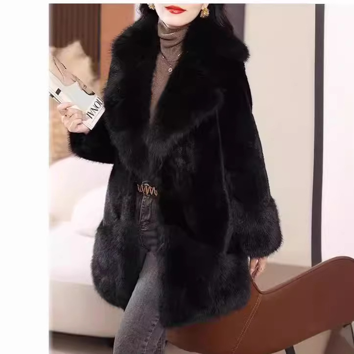 Women's Clothing Haining mink coat real mink female fur simple and fashionable 2024 winter new mother high end women's clothing_voghion.com