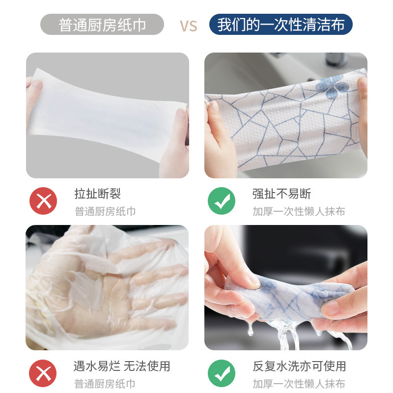 怠け者雑巾乾湿両用家庭用清潔キッチン紙専用紙使い捨て皿洗い布吸水油がつきにくい|undefined
