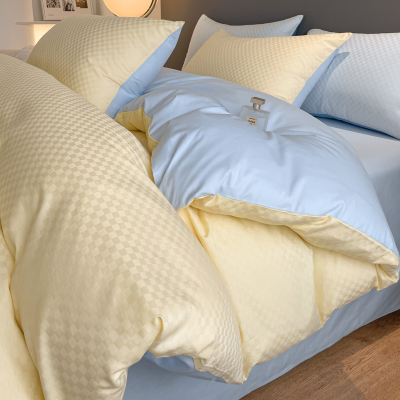 Luxury 600 Thread Count Long Staple Cotton Bedding Set 4 Pieces_voghion.com