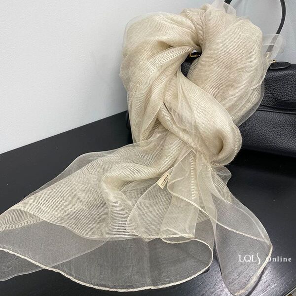 Silk beige autumn fashionable quality cloak