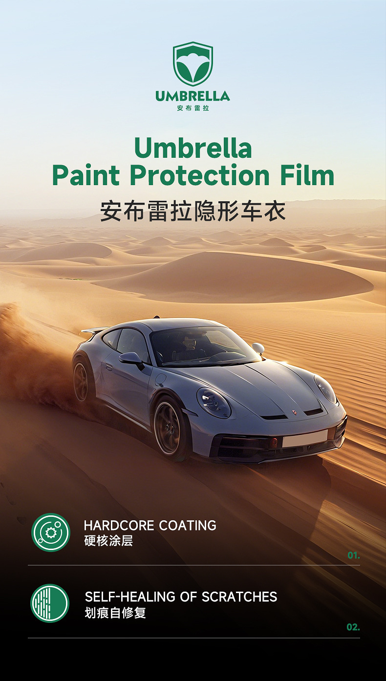 Tpu Invisible Car Cover, Car Paint Protection Film, Ppf, Self-Recovering, Anti-Scratch, Anti-Yellowing, Anti-Dirt, Transparent Protective Film