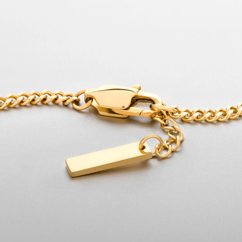 1 Piece Quantity Daily Occasion 304 Stainless Steel Material Solid Color Pattern Vintage Style Classic Style Solid Color 304 Stainless Steel Plating Men's Chain Bracelet Men's Chain Bracelets