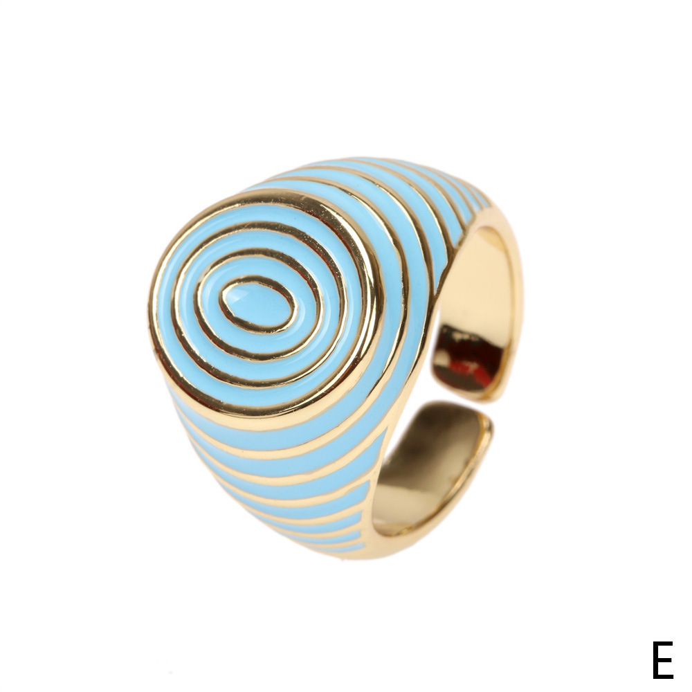 Couleur Bonbon Dégoulinant D&#39;huile Nouvelle Bague De Mode À La Mode Personnalisée Bague Décorative Bijoux En Gros display picture 9