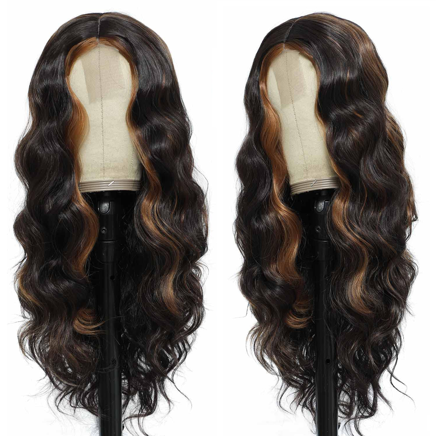 360g Weight Wigs Hairdressing Supplies Women's Elegant Weekend Home High Temperature Wire Centre Parting Long Curly Hair Wigs
