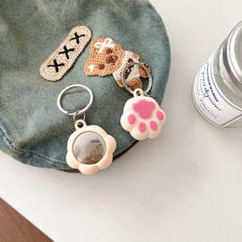 可爱猫爪苹果AirTag防丢器保护套防摔宠物追踪定位器钥匙扣适用