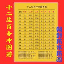 六合彩生肖图十二生肖图六合三合相刑冲破害相克图装饰画
