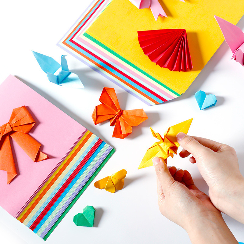 Papel de origami cuadrado de colores para niños, papel artesanal de 10 y 20 colores, papel artesanal de colores, papel de origami para jardín de infantes.