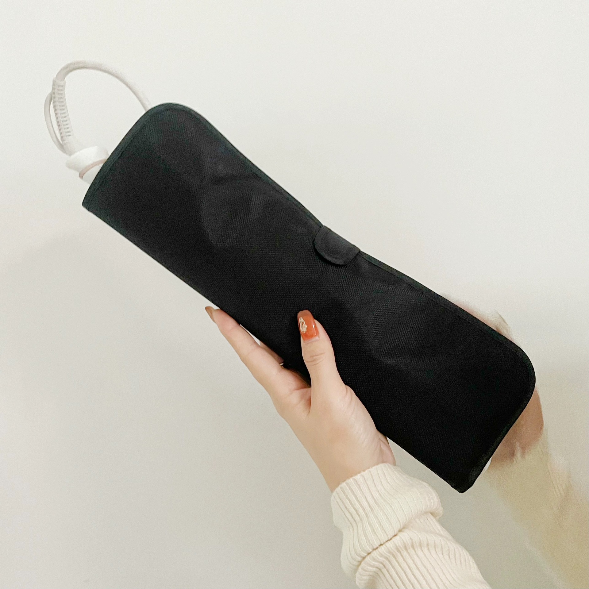 Artista de maquillaje rizador de pelo clip recto madera contrachapada maíz barba clip bolsa de almacenamiento anti-escaldado aislamiento térmico peluquería protección portátil de viaje