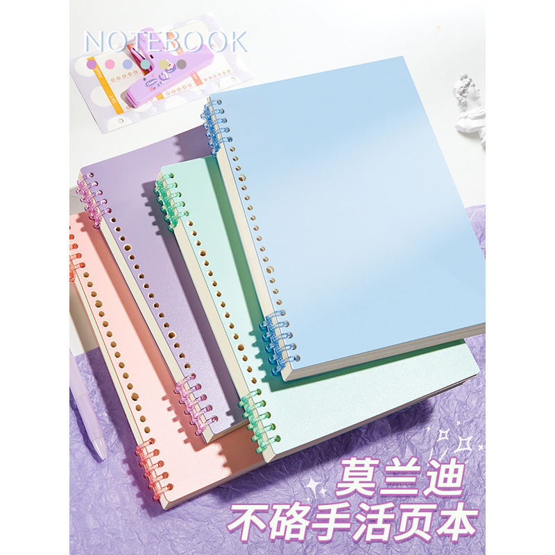 B5 Loose-Leaf Notebook with High Aesthetic Appeal in Morandi Colors, Comfortable to Hold, A4 Detachable Spiral Notebook, Specifically for Middle and High School Students B5 Loose-Leaf Notebook with High Aesthetic Appeal in Morandi Colors, Comfortable to Hold, A4 Detachable Spiral Notebook, Specifically for Middle and High School Students