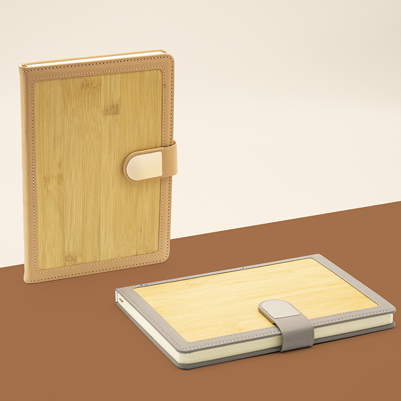 A5 cuaderno de cuero de bambú creativo puede DZ cuaderno de mano de alto valor cosmético texto de empalme libro transfronterizo al por mayor