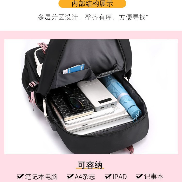 Genshin, рюкзак с USB-зарядкой, вместительная школьная сумка для отдыха, дорожная сумка