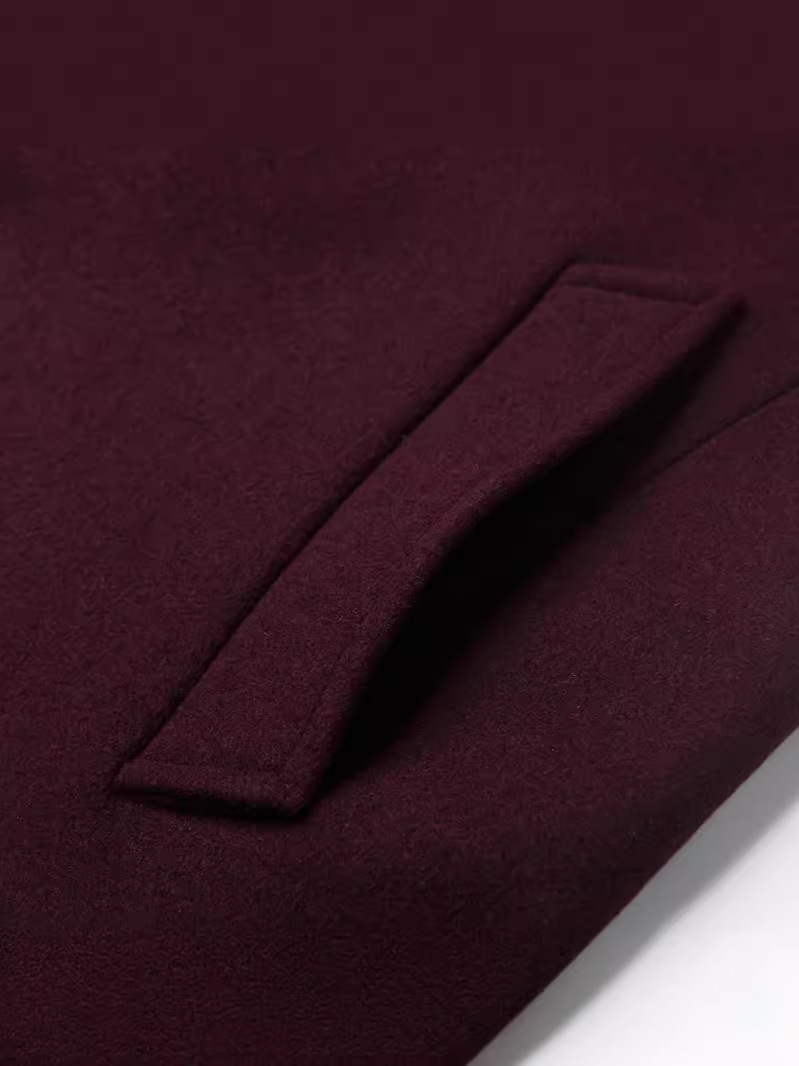 【Selección Premium】Abrigo de Lana con Cuello Alto y Botones, Estilo Europeo, Talla Grande, para Hombre, Fuente Mayorista de Ropa Masculina image 6
