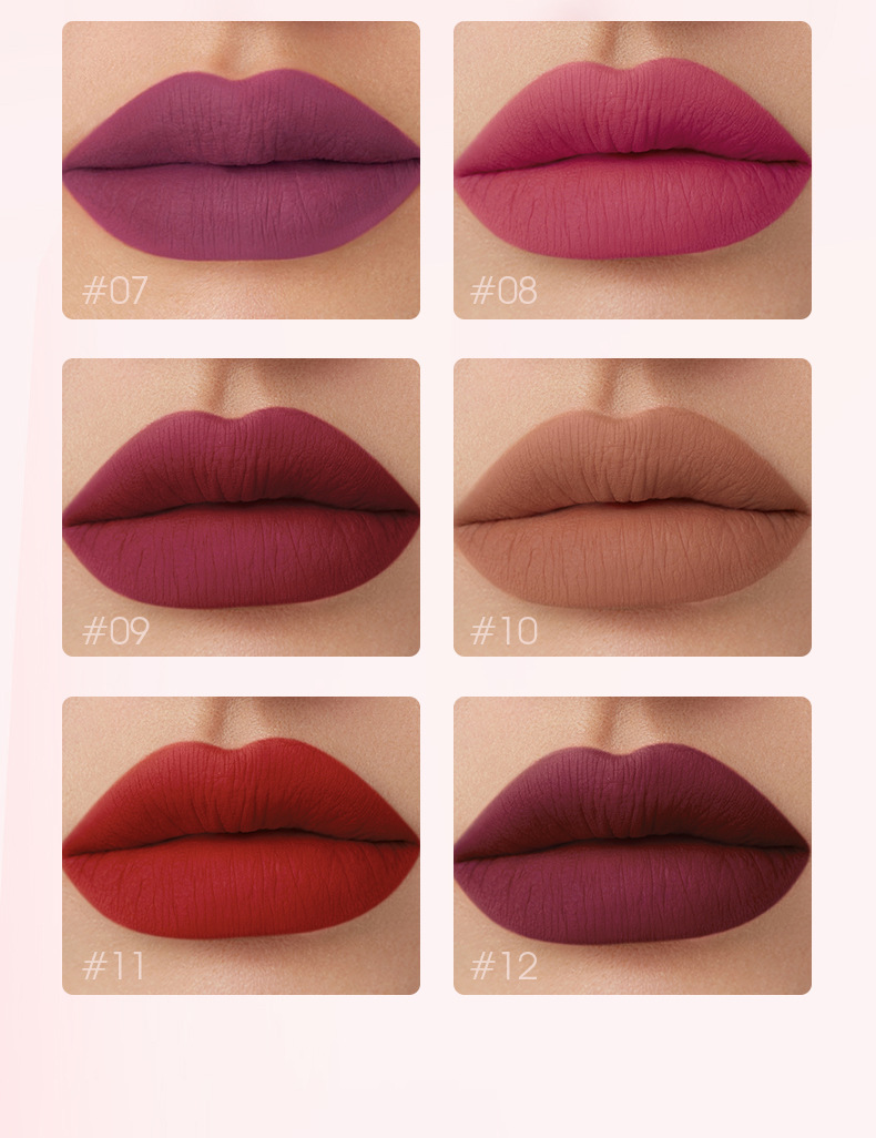 Langmanni Matte 12-color heart-shaped matte lipstick set and velvet Lip gloss set for Amazon undefined
