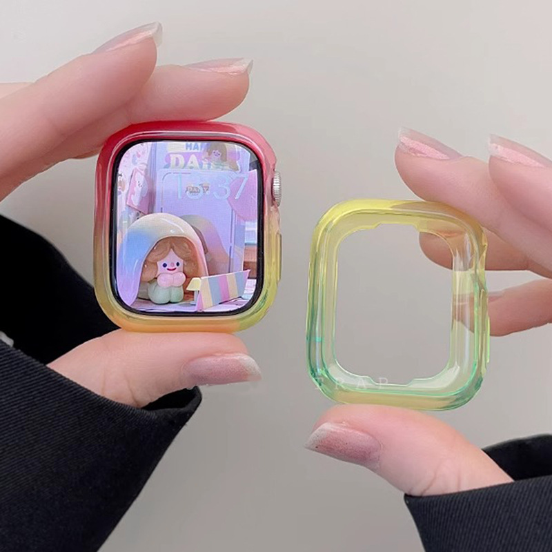 iwatchs9 protective case for apple watch iwatchse protective case candy color se silicone soft case s8s7 iwatchs9 protective case for apple watch iwatchse protective case candy color se silicone soft case s8s7