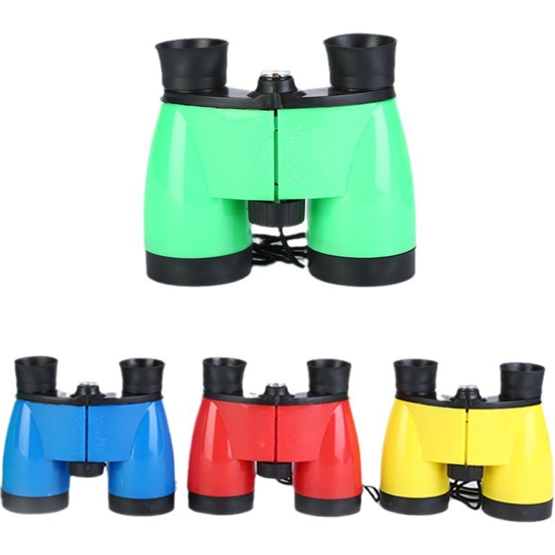 新款4X46彩混双筒科教望远镜 儿童玩具户外野营旅游望远镜 厂家批