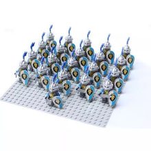 外贸专供21pcs ax01a系列骑士积木公仔儿童拼装玩具跨境