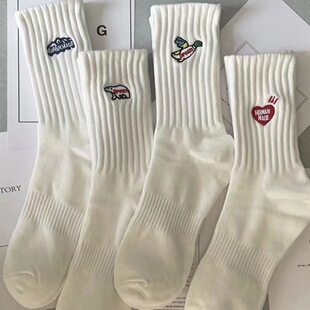 Socks for Men and Women, Ins Mid-Calf Socks, Spring and Summer Sweat-Absorbent and Deodorant Students, Versatile, Breathable, Trendy, Breathable and Sweat-Absorbent
