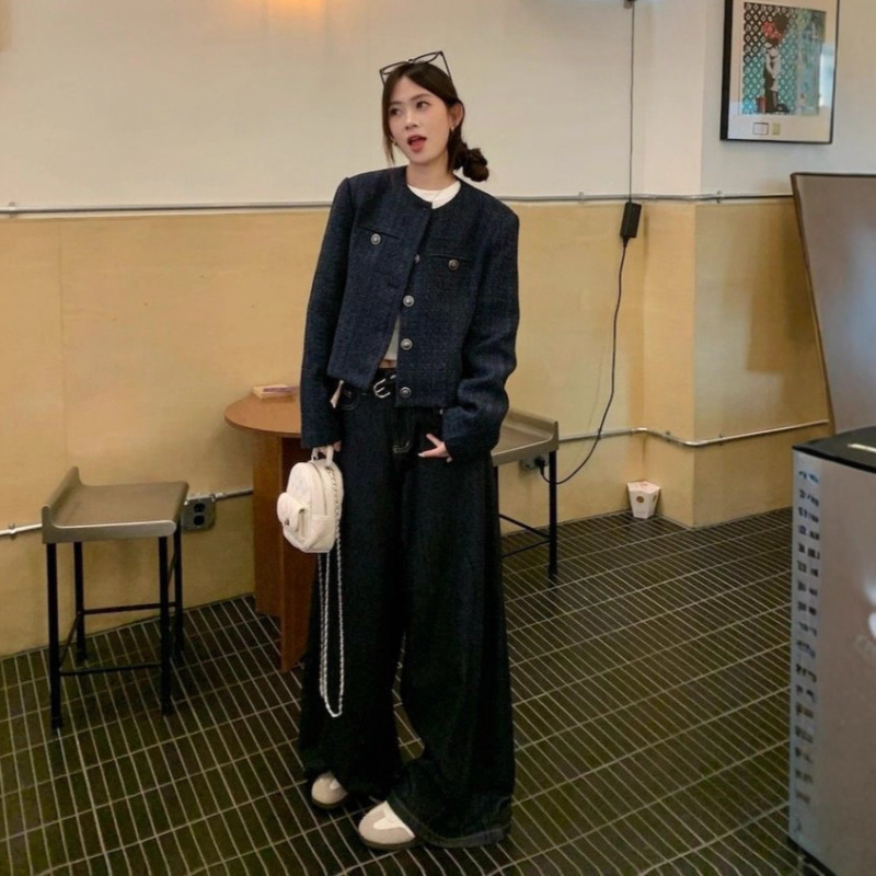 小个子气质单排扣小香风外套女秋2025新款复古高级感休闲法式夹克|undefined