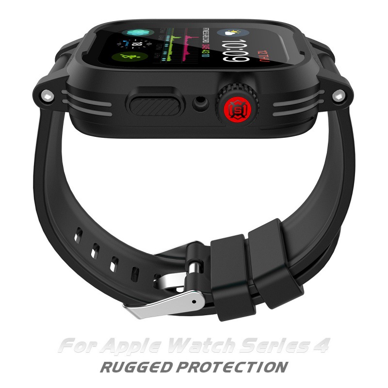 适用苹果iWatch 44mm防水防摔保护壳 PC+TPU户外运动手表保护套