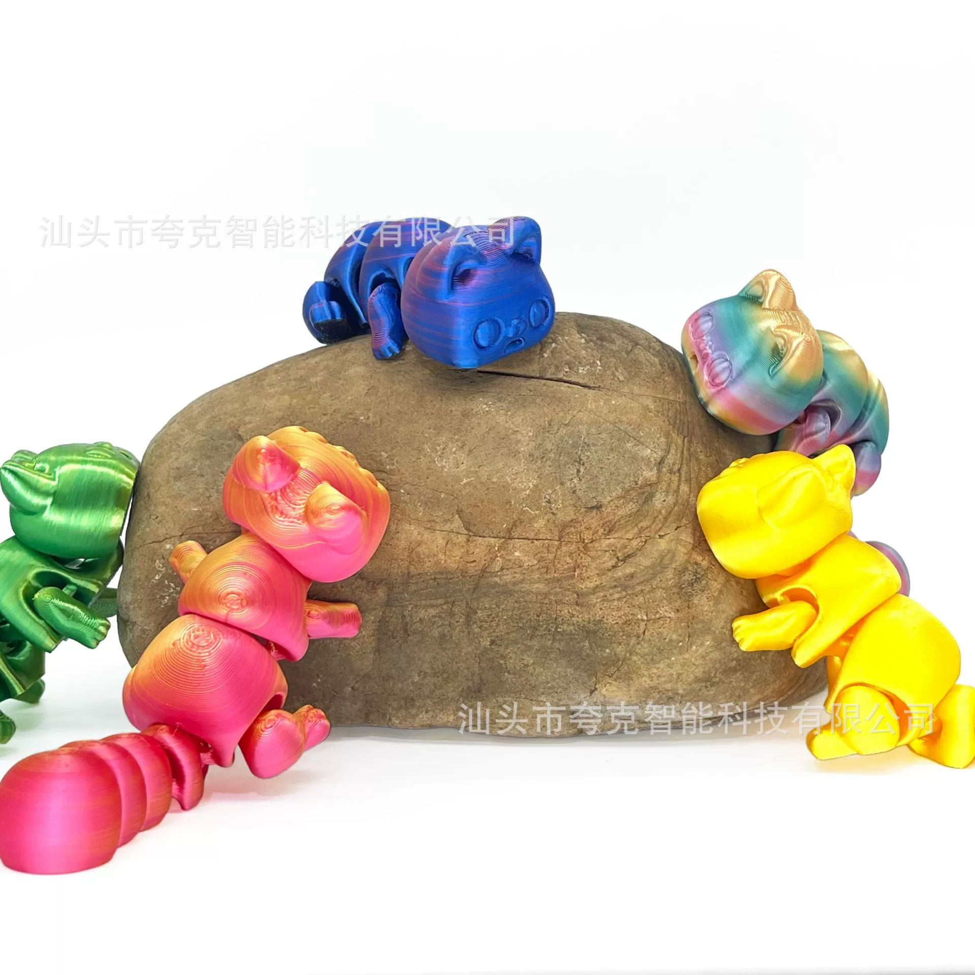 Маленький модный брелок-кошеняшка, напечатанный на 3D-принтере, с множеством подвижных суставов, подвижная модель, подарок, декоративное украшение для детей.