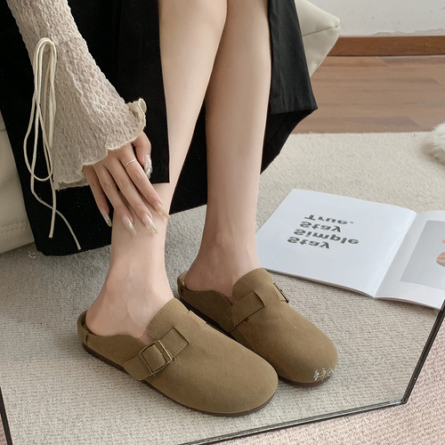 Internet celebrity non-slip super hot matching skirt Baotou slippers for women summer 2024 new beach small fragrance Birkenstock slippers