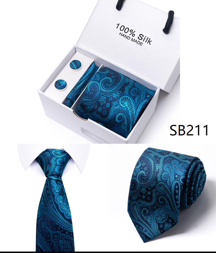 Flower Dot Multi Color Gift Box 5-piece Set Group Business Dress Wedding Tie_voghion.com