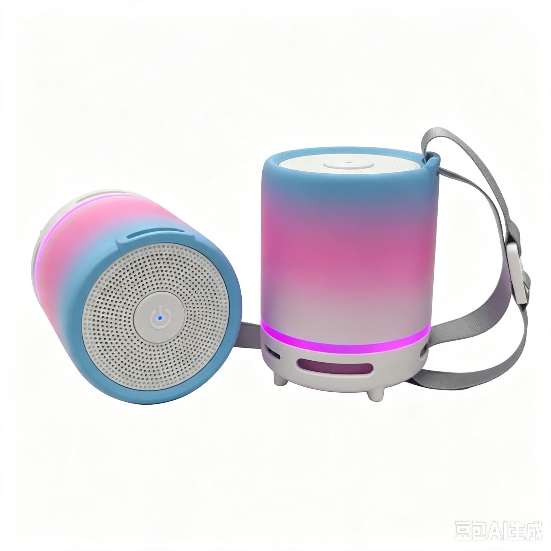 2026 neuer IPX6-Grad Outdoor-wasserdichter bunter LED-Glanzleuchten-Tisch-Platzierungshandgriff-Sport-lauter Bass-Subwoofer-Lautsprecher