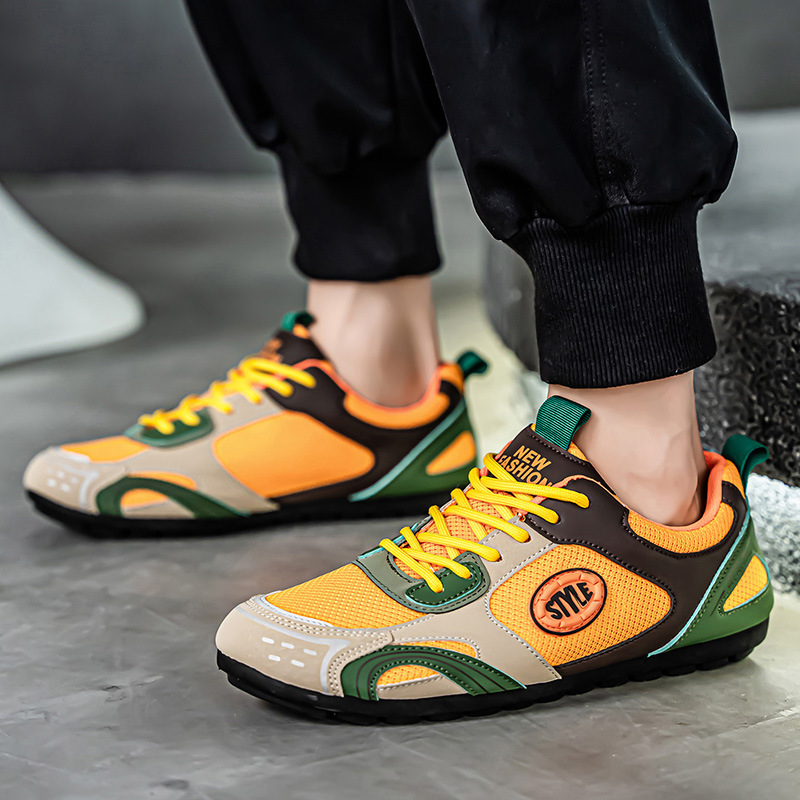 2025 zapatos de hombre, zapatos Forrest Gump deportivos de suela blanda de verano, zapatos de un solo pedal para hombre de talla grande, zapatos de moda Doudou de conducción perezosa