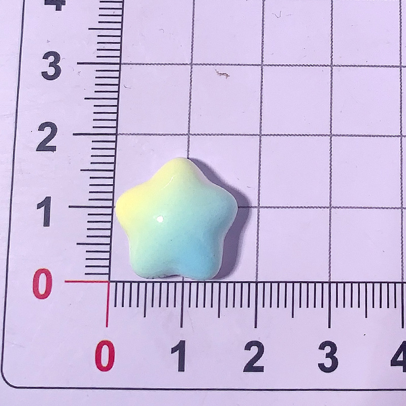Nuevo macaron doble gradiente estrella accesorios de resina DIY horquilla accesorios para el cabello teléfono móvil Shell llavero casero material