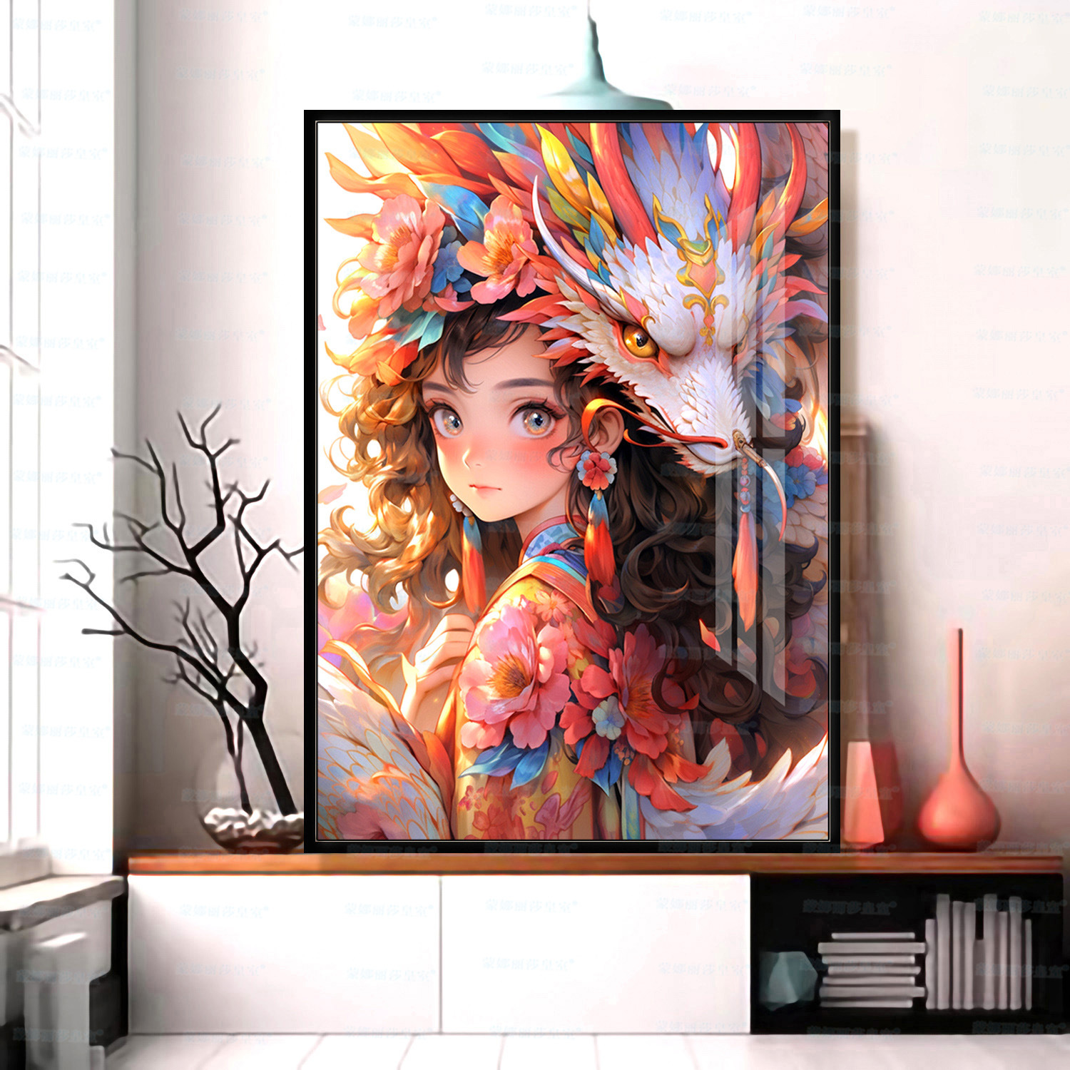 Monalisa real Cruz puntada pequeño dragón de las mujeres nuevo estilo chino pequeño bordado de dibujos animados decorativo bordado hecho a mano