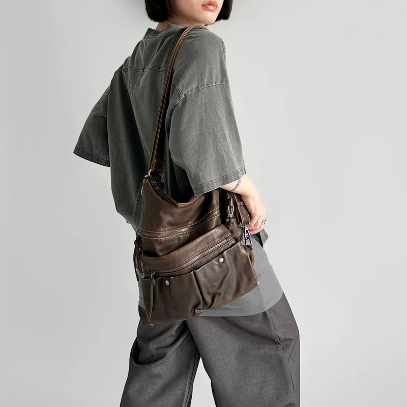 (Cross-border trading), retro capacious bag, Amazon, worn on the shoulder
