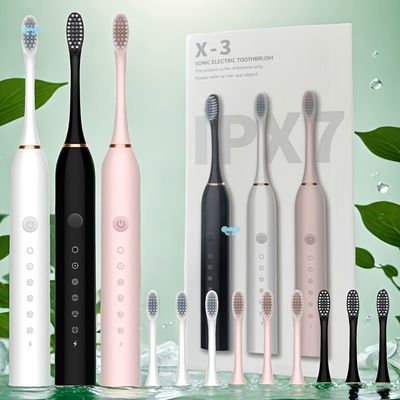 1/2 Pack Sonic Electric Toothbrush With 6 Modes And Smart|ms