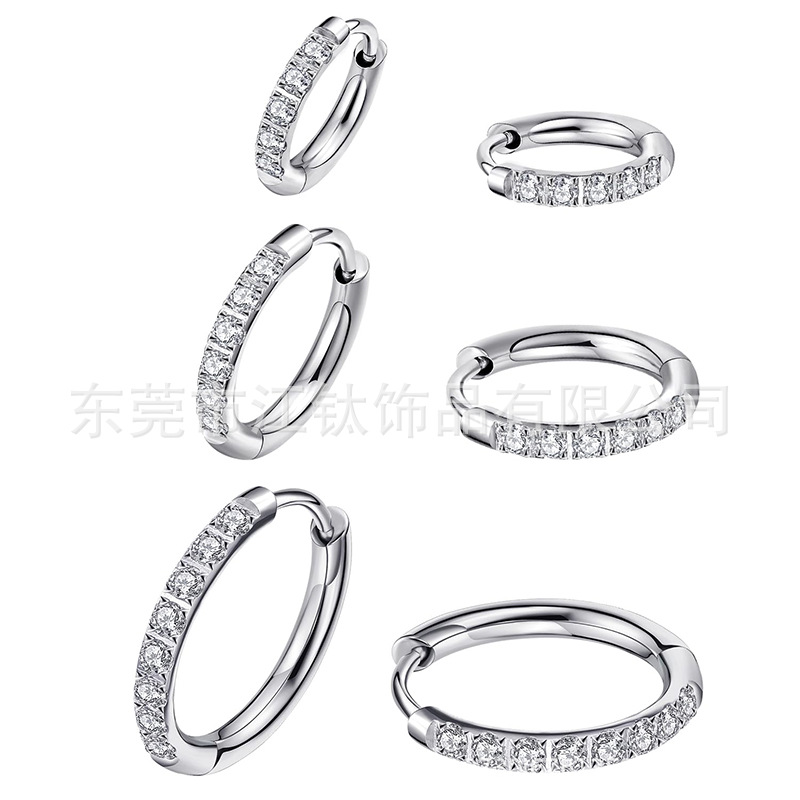 G23 Titanium Diamond Earring Pin - 1.6mm Gold Nose Ring Hoop for Cartilage Helix Tragus Piercing detail image 10
