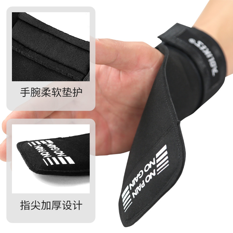 Fábrica de refuerzo cinturón pull-up agarre cinturón fitness guantes microfibra antideslizante Palma protección hombres deportes pulsera