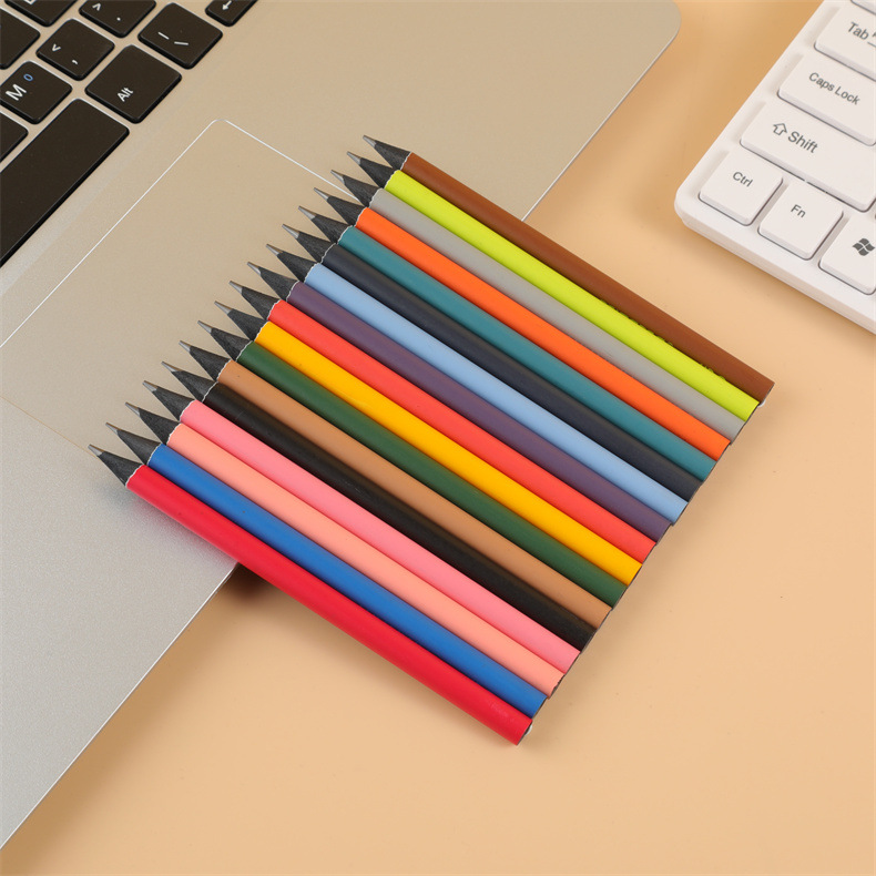 厂家批发高端黑木HB铅笔加印LOGO铅笔