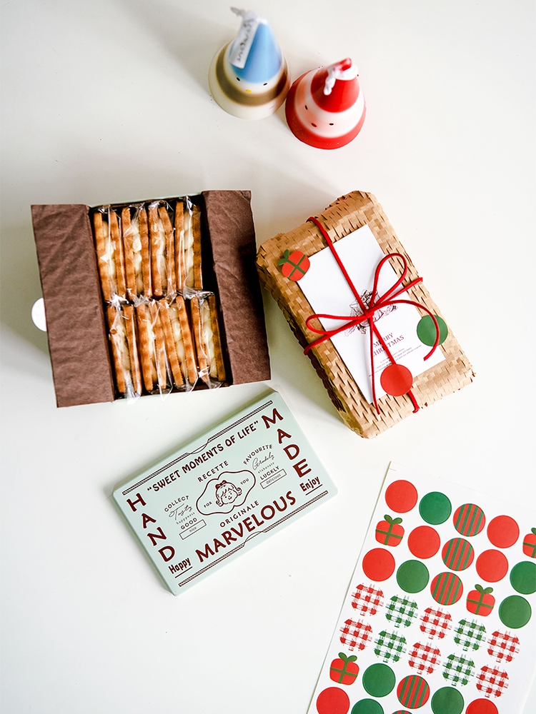 2024 galletas cuadradas caja de hierro para hornear toffee nougat regalo envasado vacío pequeño