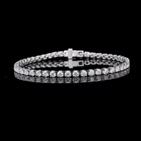 Трансграничная Внешняя торговля теннисная цепочка оптом KJIN Moissanite Теннис Любовь Европейская и американская мода модный теннисная цепочка браслет оптом