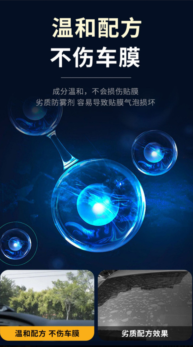Glass anti-fog agent, glass anti-rain agent, rearview mirror anti-rain agent, car glass water repellent, car water repellent