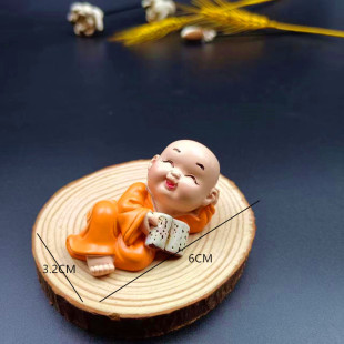 Monk micro landscape Zen four no kung fu little monk little Sha mi car office desktop flower pot mini ornaments