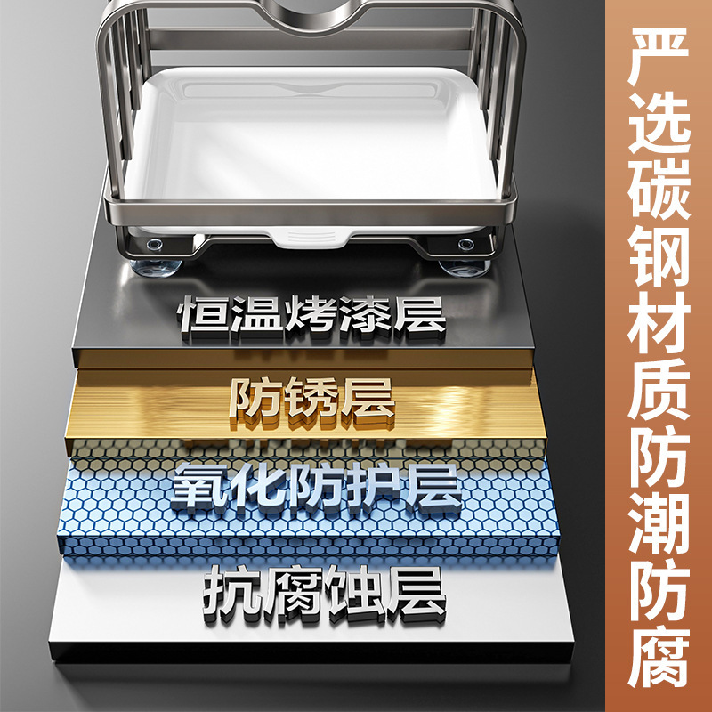 厨房砧板多功能置物架台面锅盖架菜板沥水一体收纳架案板放置神器|undefined