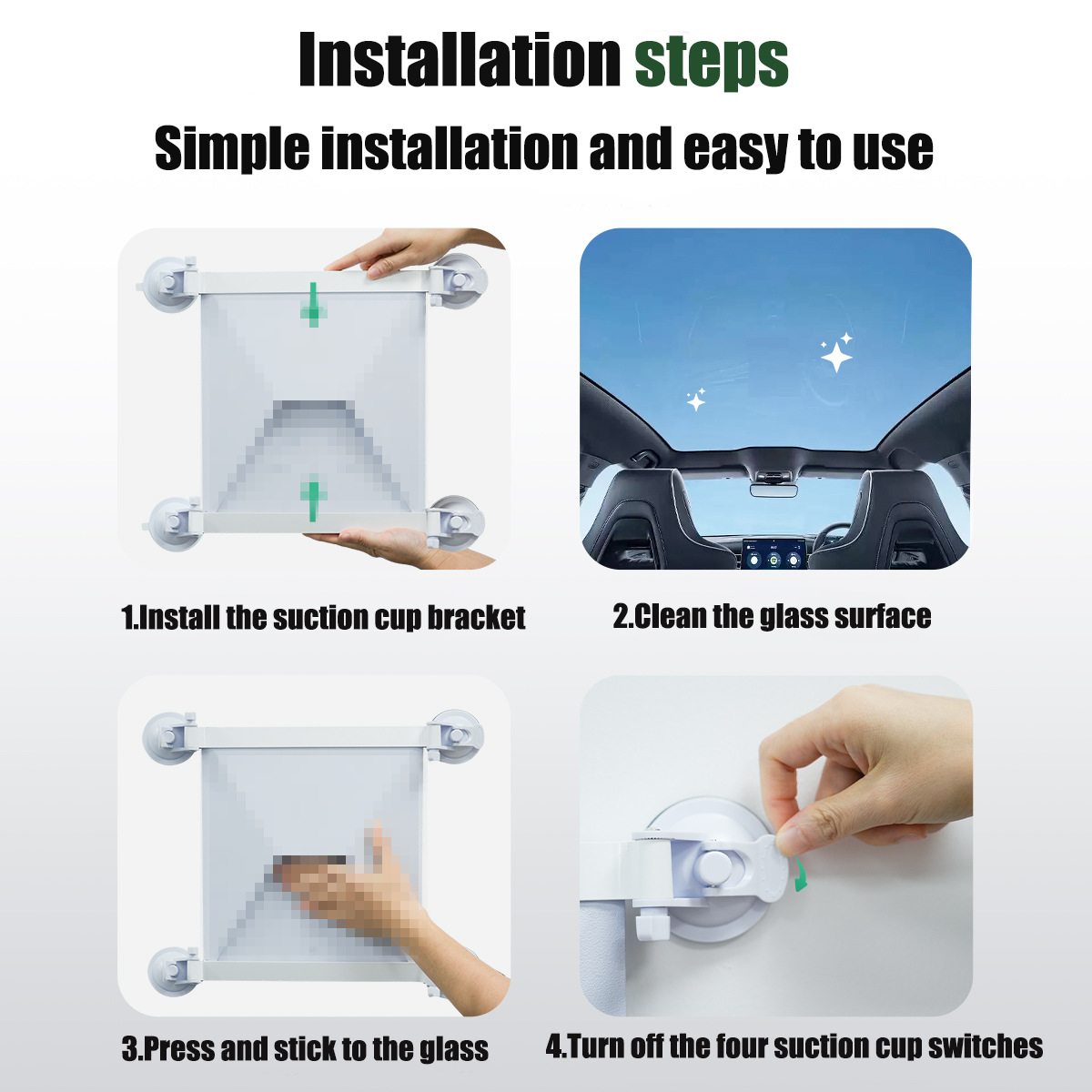 For Mini Devices, Car Suction Cup Mount, Star Mini Car Roof, Sunroof, Front Window, Rear Window Glass Suction Cup Mount