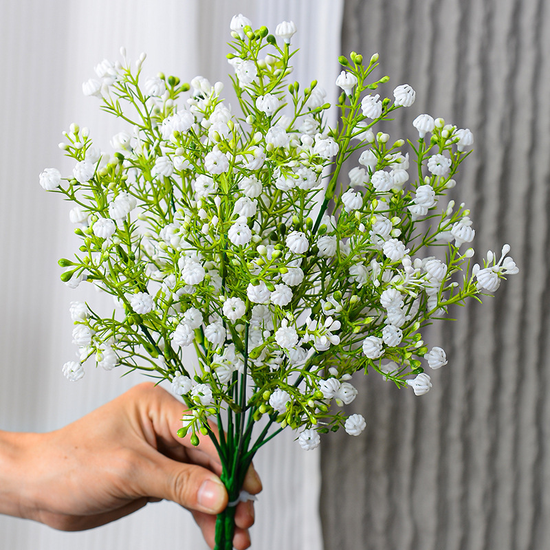 Simulation 5-fork soft glue starry handle beam wedding bride holding flower hotel set floral fake flower photography props