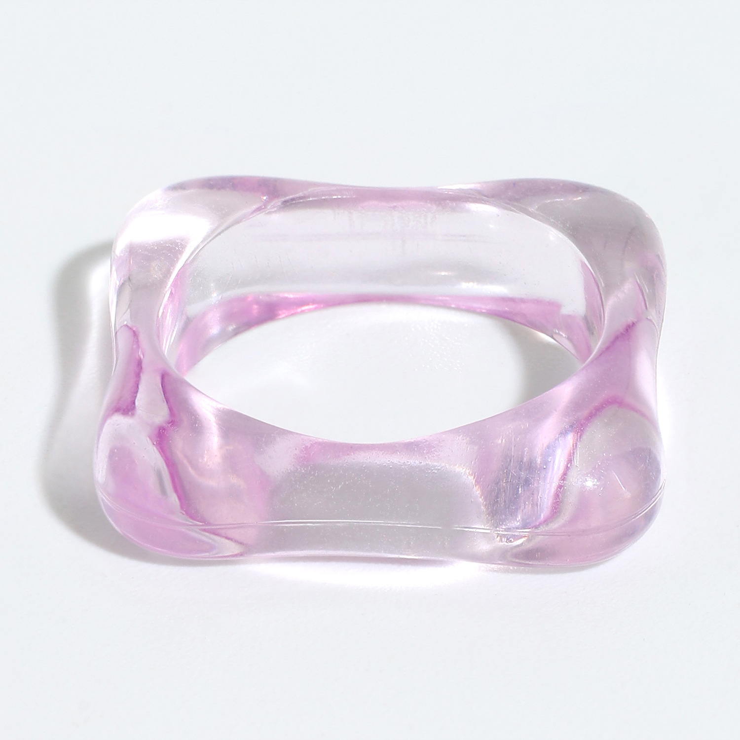 Hip-hop Color Diamond-shaped Resin Ring display picture 18