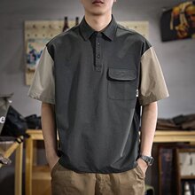 日系短袖polo衫男2025新款夏季弹力速干山系户外休闲百搭保罗衫