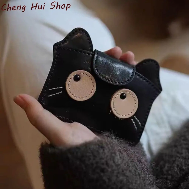 Cute Cartoon Cat Coin Purse, Lightweight and Portable Small Clutch Bag, Card Holder, Storage Bag
