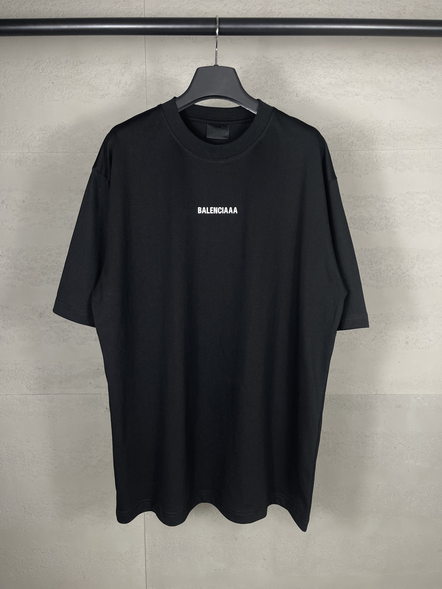 Camiseta de Algodón con Bordado Clásico de Letras de París al Frente y Atrás, Corte Holgado Unisex para Hombre y Mujer