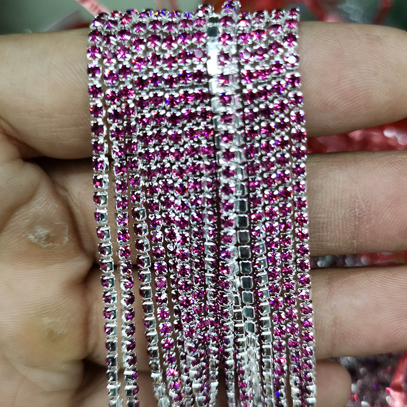 Silver base purple red
