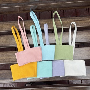 Plain Noodles Cup Cover Blank Milk Tea Hand Drink Cup Bag Pearl Milk Tea Bag Environmental Protection Canvas